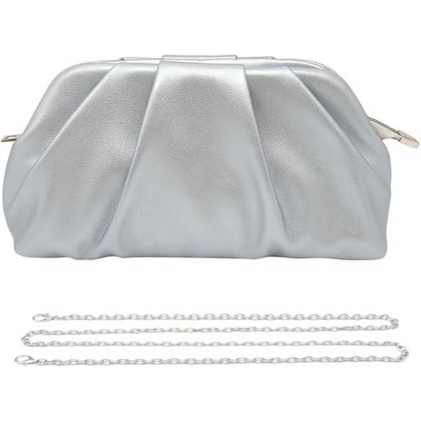 Jywmsc Borsetta di Paglia da Donna da Sera Elegante borsa di Paglia per Party Matrimonio Estate Spiaggia Tote Bag con catena