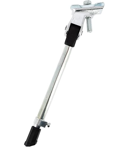 M-WAVE Side Stand Column-E2, Very Robust Design for E-Bikes,..., for Mounting At The Chainstay, Black, Adjustable in Length for 24-29, with Safety Foot, On Card