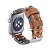 Produktbild MroTech Armband kompatibel für iWatch 42mm Uhrenarmband 44mm Watch Band Leder Vintage Lederarmband Echtleder Ersatzband für iWatch Sport Edition Serie 1/2 / 3/4 (braun, 42 mm / 44 mm)