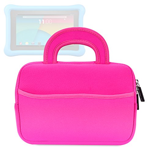 MoKo Universal 7-8 Zoll Tablet Tasche – Neoprene Handtasche Tragetasche Aktentasche Wallet Bag für iPad Mini 4 / 3 / 2 / 1, Samsung Galaxy Tab S2 8.0″, Yuntab 7″, Zenpad 8.0″, Magenta - 2