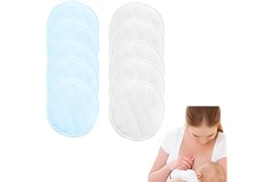 MEXRUMI 10 Piezas Almohadillas De Lactancia Reutilizable Orgánico Bambú Algodón Almohadillas De Lactancia Lavable Amamantamiento Almohadillas Cubrepezones Reutilizables Para Lactancia