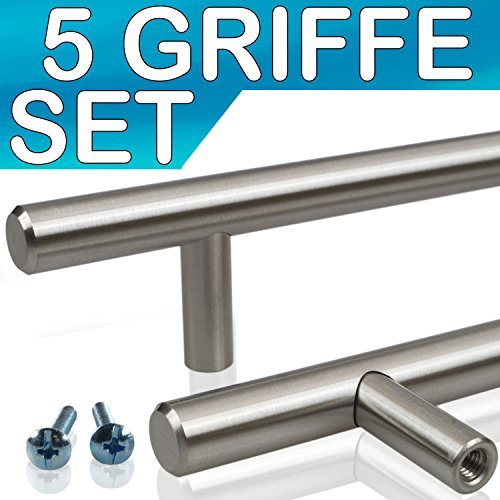 5 Möbelgriffe Stangengriffe SET Edelstahl BA 128 mm 5 Möbelgriffe Stangengriffe SET Edelstahl BA 128 mm