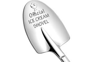 GUQQEUC Funny Birthday Gifts for Mum Dad Ice Cream Spoon Gift for Grandad Papa Fathers Day Retirement Gifts for Grandma Nana Ice Cream Lover Gifts for Best Friend Official Ice Cream Shovel Gifts