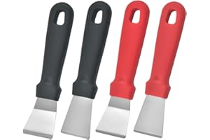 KXUSW 4 pcs Rascador Vitroceramica-Profesional Rasqueta Cocina-Raspador de Limpieza para Horno-Raspador de Limpieza de Campana Extractora-Raspador Confiable de Limpieza para la Cocina y El Hogar