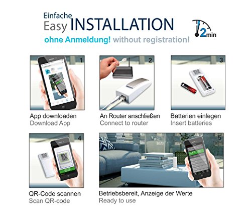 Technoline Starter Set Hausüberwachungssystem MA 10001, Weiß, 2-teilig - 3