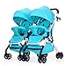 Produktbild HWG-GAOYZ Sportkinderwagen Kinderwagen Zwillinge Aluminiumlegierung Ultraleichtes Falten Kann Sitzen Kann Landschaft Regenschirm,Blue