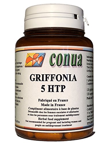 Griffonia simplicifolia L-5-HTP Extrait sec 120 GELULES 322 mg/jour de 5htp extra fort plus de 100mg Stimule la sérotonine Titré à 30% en poudre hydroxytryptophane 100% naturel FLACON POUR 2 MOIS