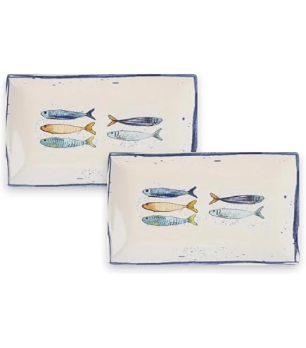 Lot De 12 Assiettes à Dessert Carrées Iberica Limoi La Mediterránea – 20 X 20 Cm, Multicolore, Style Méditerranéen Élégant