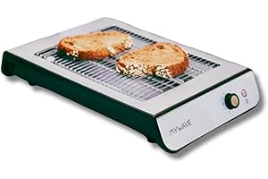 My Wave - Tostador Plano - Para Todo Tipo de Pan y Bollería - Tostador Horizontal con Potencia de 900W - Temperatura Regulable y 6 Niveles de Potencia - Indicadores Luminosos y Sonoros