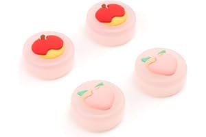 DLseego Thumb Grip Caps, 4 Capuchon de Joystick en Silicone pour Switch/Switch Lite, Animal Mignon Pouce PoignéEs Couvercle pour Joy-Con Controller, Rose