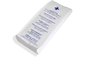 WERTPACK Hygienebeutel, Papier, Weiß mit Druck, zu 100 Stück gefädelt, 12x6x28 cm, 1000 Stück