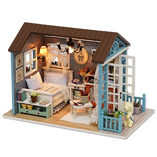 ADZPAB 3D Puzzles Handmade Miniature Dollhouse DIY Kit Dollhouses Accessories Furniture & LED Senlan Time, years,holiday time (color : 8007 Senlan Time)