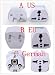 Produktbild D_s EU Europa nach US Ladegerät Netzstecker Adapter Konverter Wandstecker Home 3.3 ×3.7 ×2.9cm (Weiß)