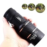 UniqueFire 16 x 52 Dual Focus Jumelles Zoom Monoculaire HD Mini Télescope Longue Vue Double Objectif optique lentille Vert Armoring/ blindage vert idéal pour golf, Camping, Randonnée, Pêche, Escalade, Observation des Oiseaux, Concerts-Sac de rangement et Outil de Nettoyage fournis (16x52_66M)