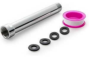 OFFO Shower Arm Extension for Shower or Fixed Head, 304 Stainless Steel, 15cm Chrome