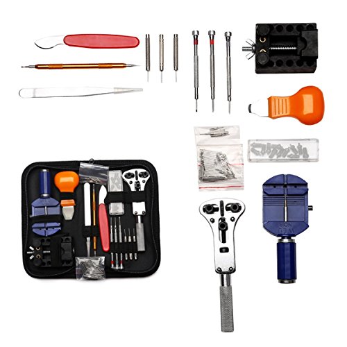 Tinpa 146pcs Uhrmacherwerkzeug Reparatur Set Uhrwerkzeug Uhren Werkzeug Uhrmacher in Nylontasche,Uhrmacherwerkzeug Uhr Werkzeug Tasche Reparatur Set Uhrwerkzeug Gehäuse Öffner - 7
