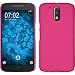 Produktbild PhoneNatic Case für Motorola Moto G4 Hülle pink gummiert Hard-case + 2 Schutzfolien