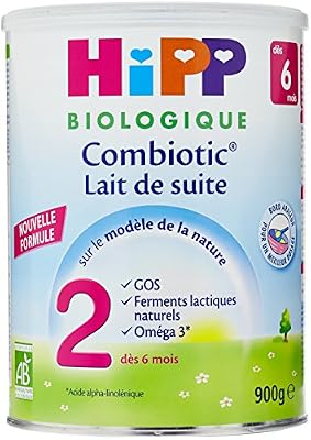 Hipp Biologique Lait 2 Combiotic Lait de Suite dès 6 mois - 3 boîtes de 900 g