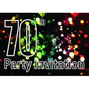 🎂 70th Theme Birthday Party Einladungen Einladungen Kinder Erwachsene Männer / Frauen 🎂