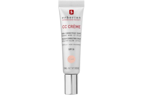 Erborian - CC Crème con Centella Asiática - Crema Facial Iluminadora de Alta Definición y Maquillaje - Protección Solar SPF 30 - Cosmética Coreana - Porcelain 40ml