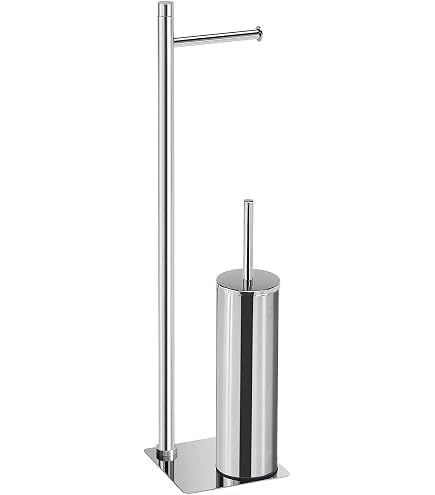 Portasciugamani Da Pavimento Gedy Artu - Acciaio Inox, Base Beige, Misure 40x16,4x83,2 Cm