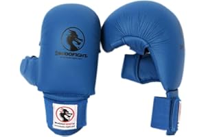 BUDOFIGHT Gants de karaté homologués FFK Bleus