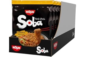 NISSIN Soba Wok Style Classic Flavoured Instant Noodles, 109 g Packet (Pack of 9)