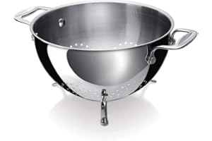 Bekaline 12060224 Chef Passoire sur Pieds en acier inoxydable 22 cm, Language_tag:fr_fr, Argent