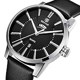 Herren Quarzuhr mit Wochendatum Stilvoll raffinierte Sportuhr