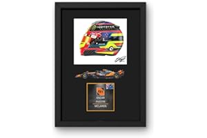 Lap Legends Oscar Piastri 2025 Framed Display Gift with Reproduced Digital Signature (Car)