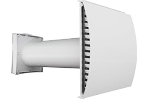 FANTRONIX Condensation Damp Control Passive Wall Intake Vent Grille Kit with Filter 100mm (4 inch) Duct for Passive Fresh Air Anti Draught & Non Inflammable External Wall Wind Sound Baffle Hood Vent Cover Draft