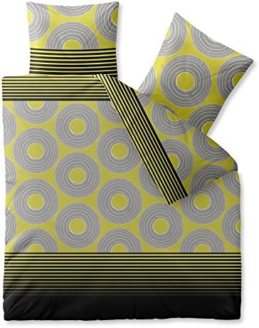 Microfibre Bed Linen – Harmony Celin ATEX 0002590 Nadine Circles Yellow/Grey/Black