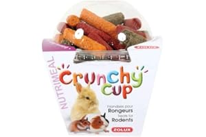 Zolux Crunchy Cup - Snack Luzere/Carota/Barbabietola per piccola Mammifera, 180 g