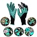 Produktbild Garten Genie Handschuhe mit Fingerspitzen Uniex Claw schnell & einfach zu graben und pflanzen Safe für Purning (1pair), grün
