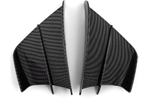 CROOFF Verkleidungsspoiler Winglets für Ducati 1098 Panigale 1199 1198 S Aero Dynamic Small Wing Kit Verkleidungs Winglets (Color : Glossy Carbon Look)
