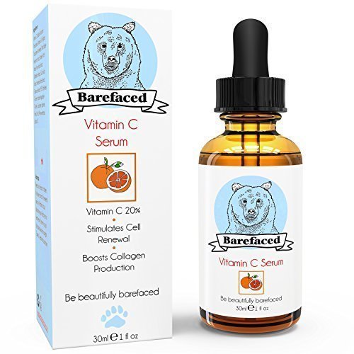 Barefaced Skincare Vitamin C Serum 20% With Hyaluronic Acid & Vitamin E - Skin Renewing & Age Defying Treatment For All Skin Types