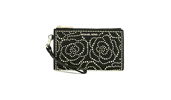 adele rose studded leather smartphone wallet