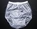 Haian Adult Incontinence Pull-on Plastic Pants 3 Pack (Large, Transparent White)