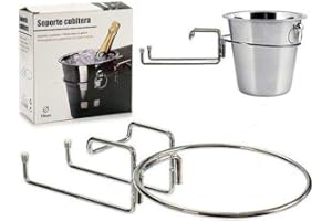 ARTE REGAL IMPORT, S.L. Soporte cubitera, Acero Inoxidable, Plateado, 18 cm