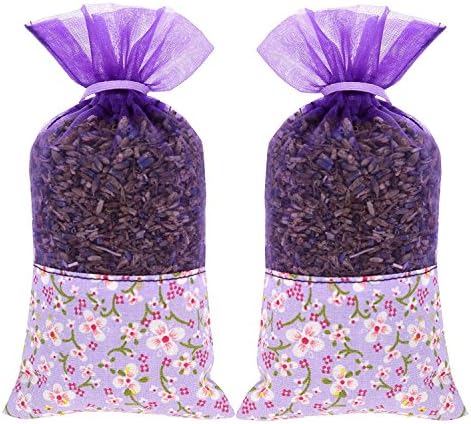 2-Packs of 20 Grams AC-049 Moth Sachets with Pure French Lavender for Home Cabinets Closets and Wardrobe - Air Natural Freshener for Office Drawers with No Additive