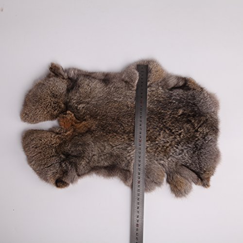 URSFUR Erstklassige Felle aus Kaninchen Echte Tierfell Kaninchenfell Kanin Hasenfell 18.5*11Inches - 3