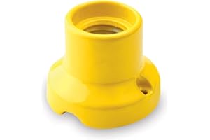 AMARCORDS - Plafoniera in porcellana attacco e27 base applique portalampade vintage colore GIALLO