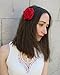 Medium Sized Red Rose Flower Hair Clip or Brooch Vintage 1950s Bridal Prom Rockabilly *EXCLUSIVELY SOLD BY STARCROSSED BEAUTY* j99