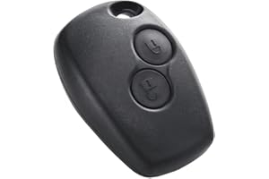 Topalli- Coque de Clé sans Lame Compatible avec Dacia Logan, Sandero, Duster, Renault Trafic et Opel Vivaro | avec 1x Pile CR2016 | Boîtier Clef Plip Voiture Télécommande 2 Boutons