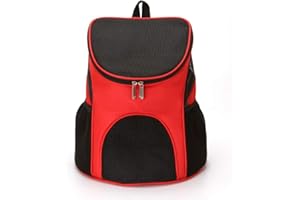 Homieco Zaino per Cucciolo e Gattino, Zaino per Animali Domestici, Borsa da Trasporto per Gatto Cane Fino a 3 kg, Sacca da Trasporto per Gatto e Cane per Viaggio / Escursionismo / Campeggio