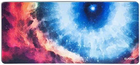 Eligoo Gaming Mouse Mat Large Extended XXL Desk Mouse Pad - 900x400mm - Rainbow Ocean Blue Eye