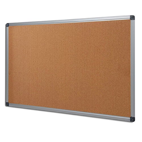 Master of Boards Office Cork Notice Board | Pin Board with Aluminium Frame - 90x60cm (3'x2')