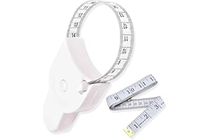 XUIGORT Measure Tape for Body Measurements, 150 cm 60 inch Weight Body Measuring Tape, Personal Fitness Tool Tracking, Double Sided Tape Measure for Sewing Tailors Measurement(White)