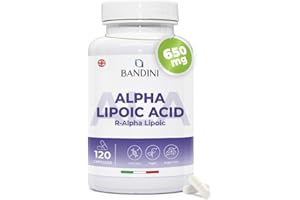 Bandini® Alpha Lipoic Acid 650mg | 120 High Strength ALA Vegan Capsules | 4 Month Supply | Alpha-Lipoic Acid Powerful Antioxidant | Maximum Absorption Aminoacid Supplement | No Synthetic Binders