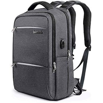 Inateck Zaino per Laptop Fino a 15.6 Pollici, Borsa anti Borseggio per Scuola, Lavoro, Business e Viaggio, Telo Antipioggia e Porta di Ricarica USB
